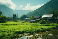 Farm outdoors village nature. AI generated Image by rawpixel.