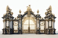 Palace gate white background architecture. AI generated Image by rawpixel.