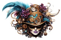 Steampunk Carnival Mardi Gras Venice Party carnival adult mask. AI generated Image by rawpixel.