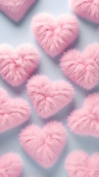 Fur fluffy hearts backgrounds pattern softness. AI generated Image by rawpixel.