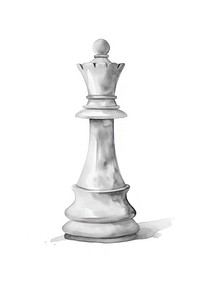 Chess game white background recreation. 