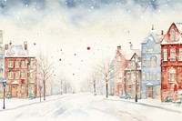 Christmas festival winter street city. AI generated Image by rawpixel.