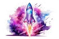 Vehicle rocket purple art. AI generated Image by rawpixel.