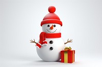 Christmas snowman winter white. AI generated Image by rawpixel.