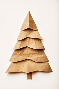 Chrismas tree paper plant white background. AI generated Image by rawpixel.