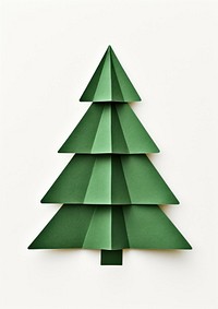 Green chrismas tree paper origami art. AI generated Image by rawpixel.