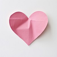 Heart paper pink white background. AI generated Image by rawpixel.