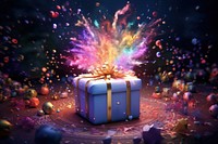 New year fireworks confetti birthday. AI generated Image by rawpixel.