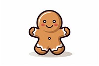 Gingerbread cartoon clipart cookie face anthropomorphic. AI generated Image by rawpixel.