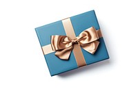 Gift ribbon blue bow. AI generated Image by rawpixel.