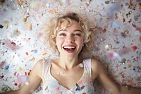 New year laughing smile happy. AI generated Image by rawpixel.
