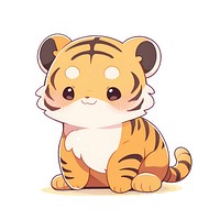 Tiger animal mammal relaxation. AI generated Image by rawpixel.