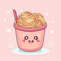 Noodles cup pasta food cute. AI generated Image by rawpixel.