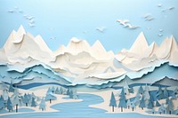 Artic landscape mountain painting glacier. AI generated Image by rawpixel.