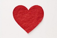 Red heart paper white background creativity. AI generated Image by rawpixel.