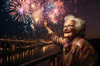 New year fireworks celebration portrait. AI generated Image by rawpixel.