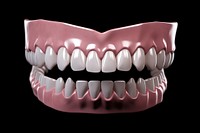 Teeth model black background dentistry smiling. AI generated Image by rawpixel.