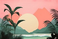 Tropical outdoors painting nature. AI generated Image by rawpixel.