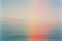 Sea outdoors horizon rainbow. AI generated Image by rawpixel.