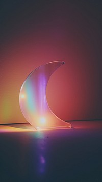 Crescent lighting nature night. AI generated Image by rawpixel.