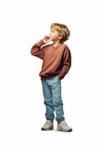 Child portrait standing sweater. AI generated Image by rawpixel.