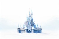 Fantasy frozen castle architecture building outdoors. AI generated Image by rawpixel.