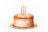 A birthday cake dessert candle food. AI generated Image by rawpixel.