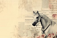 Horse farm animal mammal paper. AI generated Image by rawpixel.