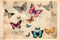 Butterflys animal insect paper. AI generated Image by rawpixel.