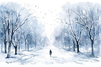 Winter snow outdoors snowing. AI generated Image by rawpixel.