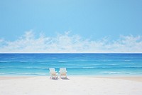 Beach outdoors horizon summer. AI generated Image by rawpixel.