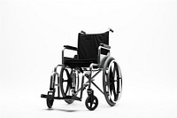 Black wheelchair white background parasports furniture. AI generated Image by rawpixel.