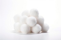 Cotton balls white food white background. AI generated Image by rawpixel.