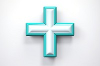 Cross symbol white white background. AI generated Image by rawpixel.