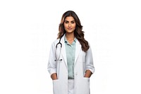 Doctor white background stethoscope hairstyle. AI generated Image by rawpixel.