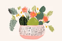 Plants in ceramic pot plant art flower. AI generated Image by rawpixel.