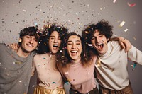 Celebrating confetti adult new year's eve. AI generated Image by rawpixel.