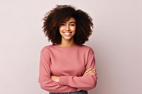 African american women standing portrait sweater. AI generated Image by rawpixel.