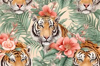 Tiger backgrounds wildlife pattern. AI generated Image by rawpixel.