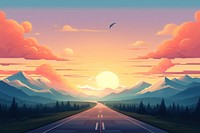Road background landscape outdoors horizon. AI generated Image by rawpixel.