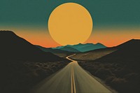 Road landscape horizon highway. AI generated Image by rawpixel.