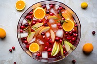 Thanksgiving punch bowl fruit plant. AI generated Image by rawpixel.