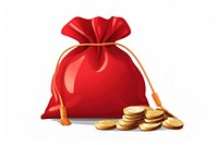 Traditional Chienease red money bag coin investment currency. AI generated Image by rawpixel.