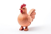 Chicken toy figurine animal. 