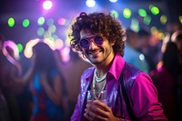 Party nightclub portrait glasses. AI generated Image by rawpixel.