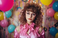 Party portrait balloon glasses. AI generated Image by rawpixel.