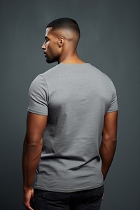 Black man portrait t-shirt sleeve. AI generated Image by rawpixel.