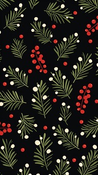 Christmas pattern christmas plant. AI generated Image by rawpixel.