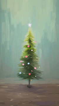 Christmas plant tree illuminated. AI generated Image by rawpixel.