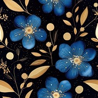 Blue flower pattern backgrounds plant. AI generated Image by rawpixel.